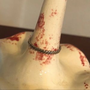 Sterling silver braided ring band